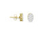 18K Yellow Gold 1 cttw Flower Diamond Stud Earrings