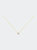 2 Micron 14K Sterling Silver Bezel-Set Diamond Solitaire Pendant Necklace