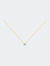 2 Micron 14K Sterling Silver Bezel-Set Diamond Solitaire Pendant Necklace