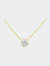 2 Micron 14K Sterling Silver Bezel-Set Diamond Solitaire Pendant Necklace - Yellow
