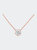 2 Micron 14K Sterling Silver Bezel-Set Diamond Solitaire Pendant Necklace - Rose
