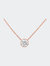 2 Micron 14K Sterling Silver Bezel-Set Diamond Solitaire Pendant Necklace - Rose