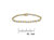 2 Micron 14KT Yellow Gold Plated Sterling Silver Diamond X Link Bracelet