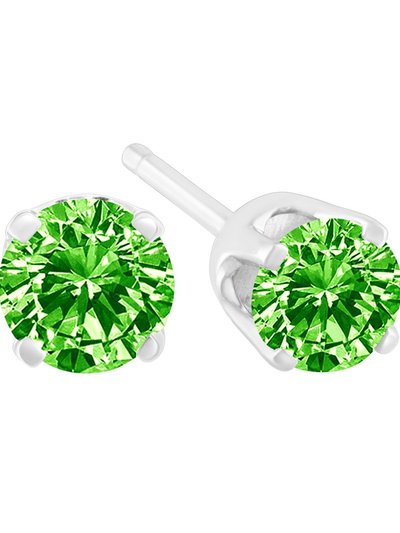 Haus of Brilliance .925 Sterling Silver 0.15 Cttw Round Brilliant-Cut Diamond Classic 4-Prong Stud Earrings product