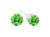 .925 Sterling Silver 0.15 Cttw Round Brilliant-Cut Diamond Classic 4-Prong Stud Earrings - Green