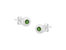 .925 Sterling Silver 0.15 Cttw Round Brilliant-Cut Green Diamond Miracle-Set Stud Earrings - Silver