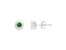 .925 Sterling Silver 0.15 Cttw Round Brilliant-Cut Green Diamond Miracle-Set Stud Earrings