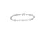 .925 Sterling Silver 1-1/2 Cttw Diamond Marquise Halo And Line Link Tennis Bracelet - Sterling silver