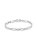 .925 Sterling Silver 1 1/2 Cttw Diamond Studded Alternating Circle And Kite-Shaped Vintage-Style Link Bracelet - 7" - Silver
