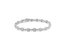 .925 Sterling Silver 1 1/3 cttw Miracle Plate Set Diamond Alternating Link Bracelet