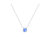 .925 Sterling Silver 1/10 Carat Blue Diamond Suspended Bezel-Set Solitaire 16"-18" Adjustable Pendant Necklace