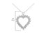 .925 Sterling Silver 1/10 cttw 3-Prong Diamond Open Heart Pendant Necklace