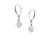 .925 Sterling Silver 1/10 Cttw Bezel-Set Round-Cut Diamond Accent Dangle Earring