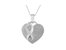 .925 Sterling Silver 1/10 cttw Diamond Heart Pendant Necklace