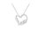 .925 Sterling Silver 1/10 Cttw Diamond Heart Pendant Necklace - White