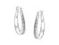 .925 Sterling Silver 1/10 Cttw Diamond Hoop Earrings - White