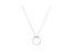 .925 Sterling Silver 1/10 Cttw Diamond Miracle-Set 2 Stone 'Together Forever' Open Circle 18" Box Chain Pendant Necklace