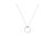 .925 Sterling Silver 1/10 Cttw Diamond Miracle-Set 2 Stone 'Together Forever' Open Circle 18" Box Chain Pendant Necklace