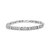 .925 Sterling Silver 1/10 Cttw Diamond Miracle Set 3 Stone Link Bracelet - I-J Color, I2-I3 Quality - 7.25" - Silver
