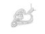 .925 Sterling Silver 1/10 Cttw Diamond Mother And Child Double Open Heart 18" Pendant Necklace