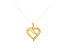 .925 Sterling Silver 1/10 Cttw Diamond Open Heart 18" Pendant Necklace