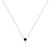 .925 Sterling Silver 1/10 Cttw Diamond Suspended Bezel-Set Solitaire 16"-18" Adjustable Pendant Necklace