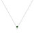 .925 Sterling Silver 1/10 Cttw Diamond Suspended Bezel-Set Solitaire 16"-18" Adjustable Pendant Necklace