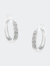 .925 Sterling Silver 1/10 Cttw Miracle Set Diamond Full Circle Hoop Earrings