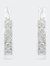 .925 Sterling Silver 1/10 Cttw Miracle Set Diamond Full Circle Hoop Earrings - White