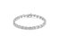 .925 Sterling Silver 1/10 cttw Miracle-Set Round-Cut Diamond "X" Link Tennis Bracelet