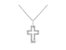 .925 Sterling Silver 1/10 Cttw Pave-Set Round-Cut Diamond Open Cross 18" Pendant Necklace - White