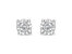 .925 Sterling Silver 1/10 Cttw Round Brilliant-Cut Diamond Miracle-Set Stud Earrings - White