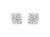 .925 Sterling Silver 1/10 Cttw Round Brilliant-Cut Diamond Miracle-Set Stud Earrings - White