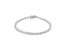 .925 Sterling Silver 1/10 Cttw Round-Cut Diamond Pear Link 7.25" Bracelet