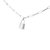.925 Sterling Silver 1/10 Cttw Round Diamond Lock Pendant 16" Paperclip Chin Necklace (H-I Color, SI1-SI2 Clarity)