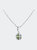 .925 Sterling Silver 1/10 Cttw Treated Diamond Solitaire 18" Milgrain Pendant Necklace