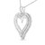 .925 Sterling Silver 1/2 Cttw Diamond Heart 18" Pendant Necklace