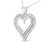 .925 Sterling Silver 1/2 Cttw Diamond Heart 18" Pendant Necklace