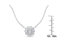 .925 Sterling Silver 1/2 Cttw Diamond Miracle Set Flower Cluster Pendant Necklace with Cable Chain