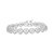 .925 Sterling Silver 1/2 Cttw Diamond Nested Circle Miracle Set Open Wheel 7.25" Fashion Link Bracelet - I-J Color, I3 Clarity - Silver