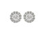 .925 Sterling Silver 1/2 Cttw Miracle-Set Round Diamond Halo Stud Earrings - White
