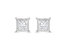 .925 Sterling Silver 1/2 Cttw Princess-cut Diamond Stud Earring - Silver