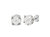 .925 Sterling Silver 1/2 cttw Prong Set Round-Cut Diamond Cluster Stud Earring - White