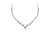 .925 Sterling Silver 1/2 cttw Prong Set Round Diamond Graduated Cluster 18" Statement Necklace - Sterling silver