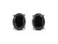 .925 Sterling Silver 1/2 Cttw Prong Set Treated Black Oval Diamond Stud Earring