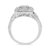 .925 Sterling Silver 1/2 Cttw Round-Cut Diamond Cluster Cushion Ring (I-J , I1-I2) - Size 6