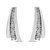 .925 Sterling Silver 1/2 Cttw Round Diamond Graduated Huggie Earrings - I2-I3 Clarity, I-J Color