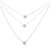 .925 Sterling Silver 1/2 Cttw Round Diamond Medallion Multi-Strand Tri Pendant 18" Necklace - H-I Color, I2-I3 Clarity - Silver