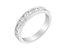 .925 Sterling Silver 1/3 Cttw Baguette Cut Diamond Channel Set Stackable Wedding Ring - White