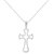 .925 Sterling Silver 1/3 Cttw Diamond Framed Open Cross 18" Pendant Necklace - J-K Color, I2-I3 Clarity